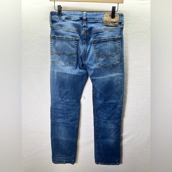 American Eagle Original Straight Extreme Flex Jeans Mens 26/30 Blue Denim 2296 - Picture 9 of 11